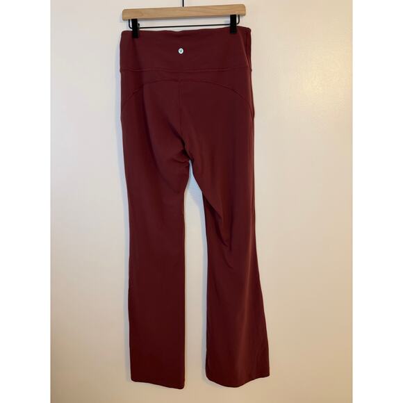 Lululemon Groove Nulu Super-High-Rise Flared Pant Regular Garnet 12 - Picture 4 of 6